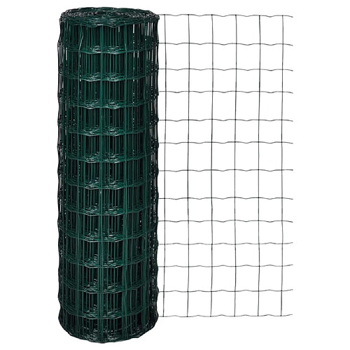 vidaXL Clôture euro Acier 10 x 1,2 m Vert