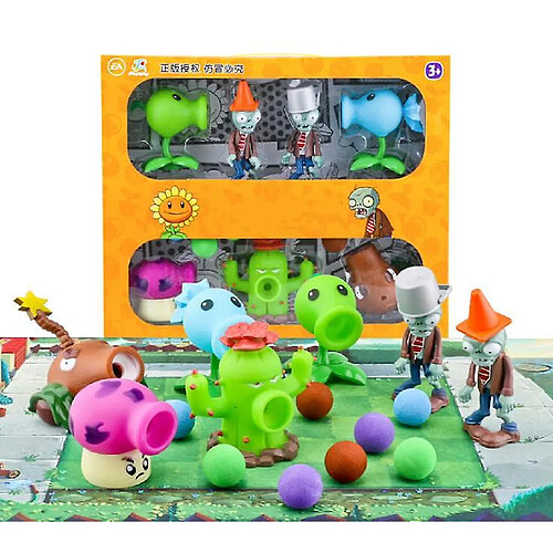 Universal Jouets végétaux et zombies, modèles de statues, jeux de jouets pour enfants.(Vert)