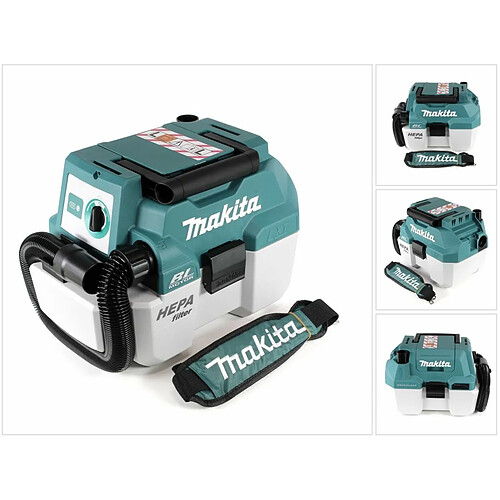 Makita DVC 750 LZX1 Aspirateur transportable humide/sec sans fil 18 V - sans accessoires, sans Batterie, sans Chargeur