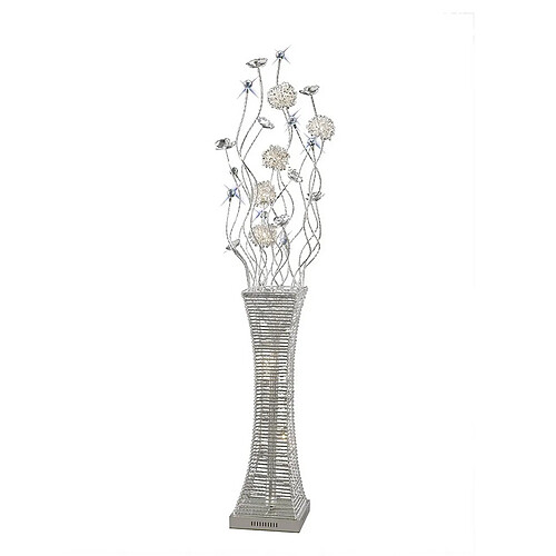 Inspired Majella Lampadaire 7 Lumières G4 Chrome Poli/Argent/Cristal, NON Compatible LED/CFL