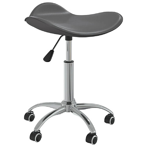 vidaXL Tabouret de salon et spa Gris Similicuir