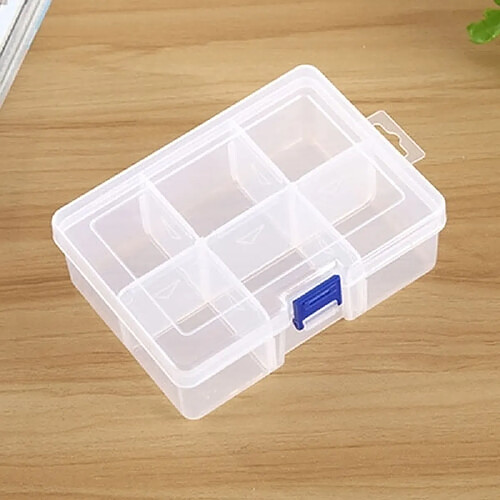 Wewoo Pour organisateur de boîte à bijoux avec diviseurs réglables, Taille: grande, 6 fentes de rangement en plastique