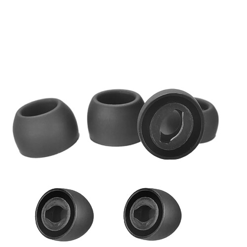 INF 6 paires de coussinets d'oreille de remplacement pour TWS Samsung Galaxy Buds Pro Black