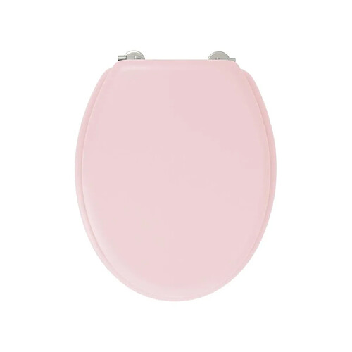 GELCO DESIGN Abattant WC Dolce - Charnieres inox - Bois moulé - Rose crystal