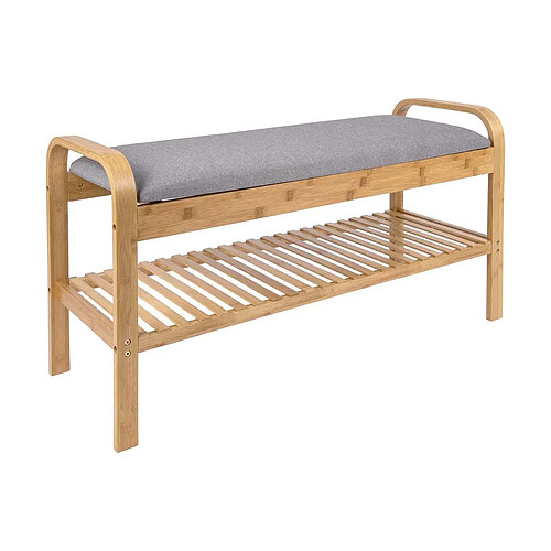 LEITMOTIV Banc en bambou avec coussin Arch.