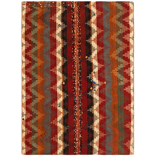 Vidal Tapis de laine 184x135 rouge Jajim