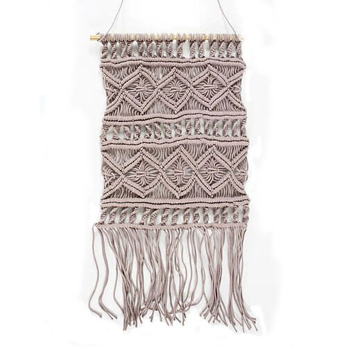 Thedecofactory MACRAME - Suspension en coton tressé violet clair 45x50