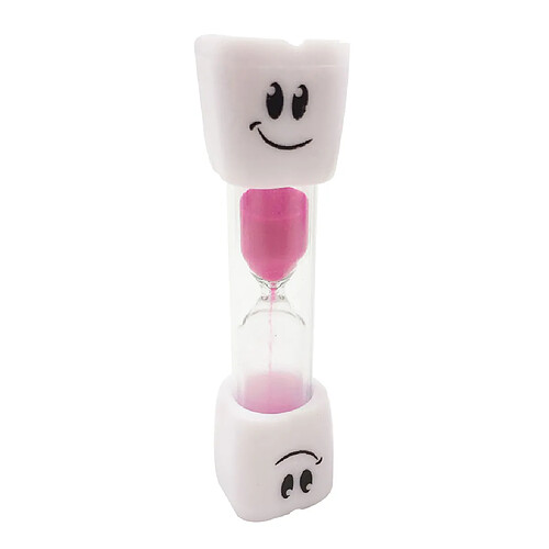 brosse à dents minuterie sablier enfants sourire sable oeuf horloge minuterie 3 min rose