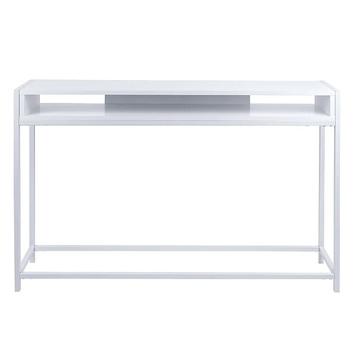 LEITMOTIV Console design métal Fushion - L. 122 x H. 81 cm - Blanc