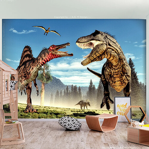 Artgeist Papier peint - Fighting Dinosaurs [300x210]