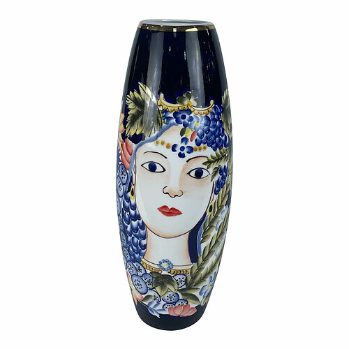 Vase Porcelaine Noir DKD Home Decor