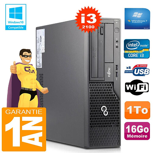 PC Fujitsu Esprimo E500 E85+ SFF Core I3-2100 RAM 16Go Disque 1 To Wifi W7 · Occasion