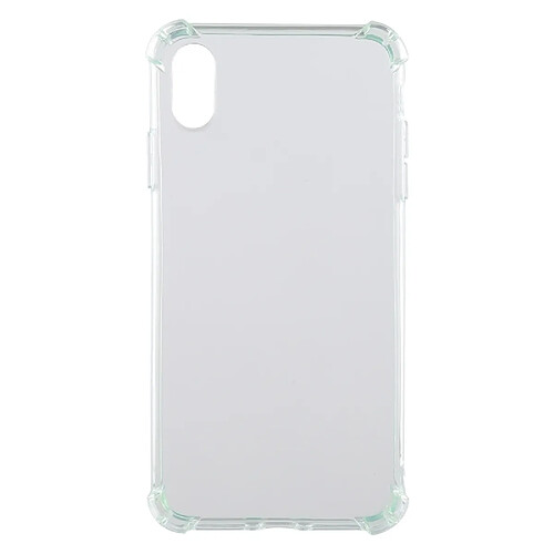 Wewoo Coque TPU Transparent Dropproof 0.75mm pour iPhone XR (Vert)