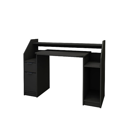 ML DESIGN MODERN LIVING Bureau avec tiroir 123x90 cm noir MDF ML-Design