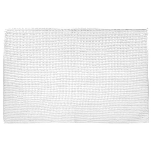 Tapis de Salle de Bain Chenille 50x80cm Blanc