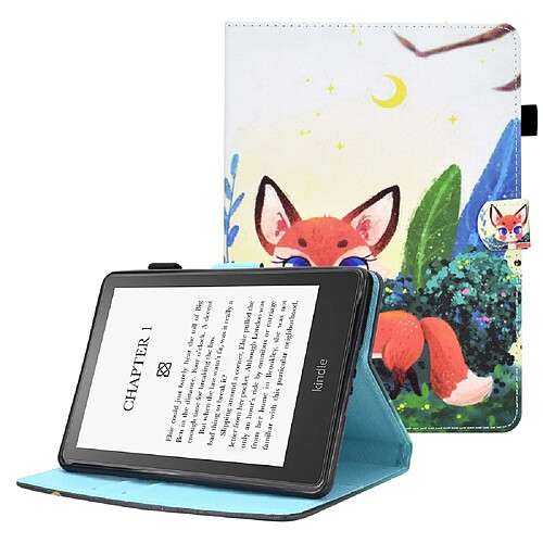 Etui en PU fermeture magnétique avec support et porte-cartes pour votre Amazon Kindle Paperwhite 5 (2021) - Renard