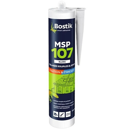 Bostik Mastic MS polymère MSP 107 gris Carton de 12 cartouches de 290 ml