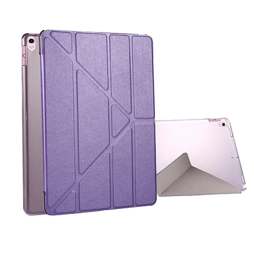 Wewoo Coque Violet pour iPad Pro 10.5 pouces Silk Texture Horizontal déformation flip étui en cuir avec 4 pliage titulaire et sommeil / réveil