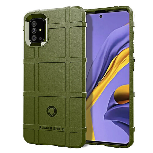 Wewoo Coque Souple Pour Galaxy A51 TPU antichoc à couverture totale Vert armée