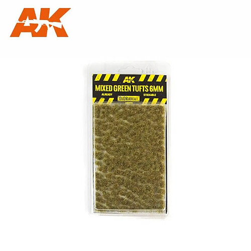 Ak Interactive Mixed Green Tufts 6mm - Décor Modélisme