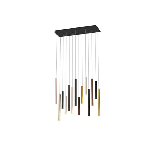 Luminaire Center Suspension Cala Or/marron rouille, blanc sable, noir sable