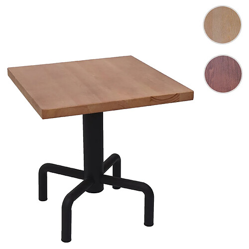 Mendler Table de bistrot HWC-G68, table de bar, qualité gastronomique industrielle 73x70x70cm ~ couleur naturelle