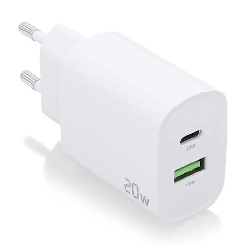 ? Aisens A110-0754 Chargeur mural - 20W · USB Type C · USB · Blanc