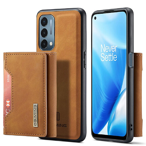 Dg.Ming Coque en TPU anti-chute, magnétique, hybride avec béquille marron pour votre OnePlus Nord 200 5G