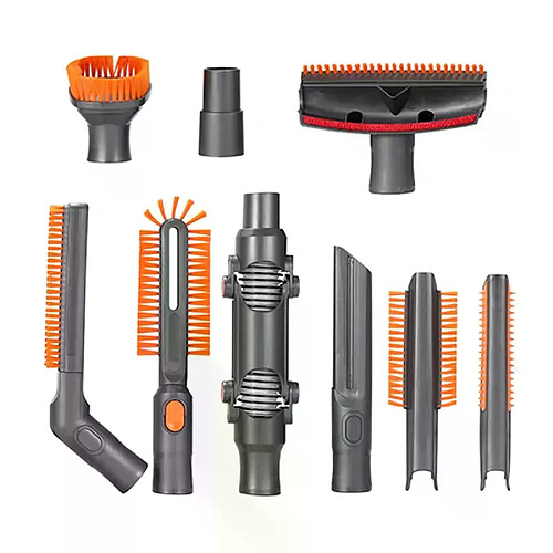 Kit de tête de brosse de rechange pour aspirateur Karcher VC4, 9 pièces, buse d'aspiration plate de 32mm