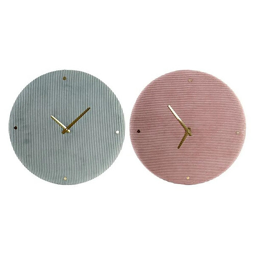 Look & Feel Horloge Murale DKD Home Decor Polyester (2 pcs) (40 x 5 x 40 cm)