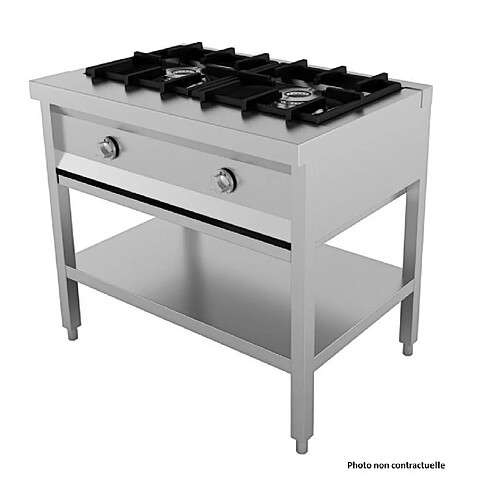 Piano de Cuisson Gaz sur Meuble Série 600 - 1 à 5 Brûleurs - Combisteel