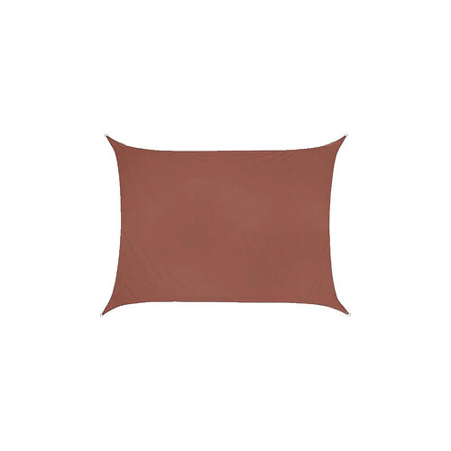 Ideprice Toile d'ombrage rectangulaire 4 x 3 mètres terracotta.