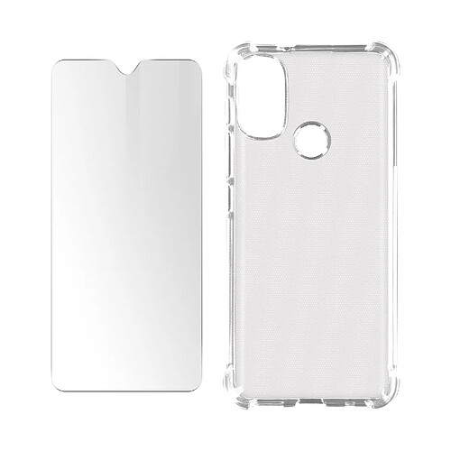 Avizar Pack Protection Motorola Moto E20 et E30 Coque et Verre Trempé Transparent