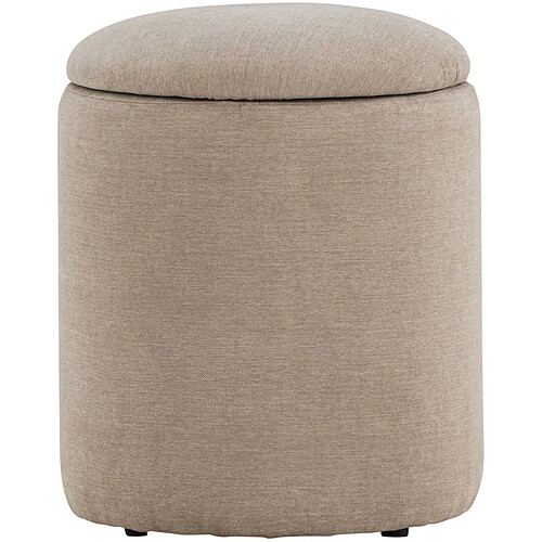 Venture Home Pouf coffre en polyester Limpen tissu beige.