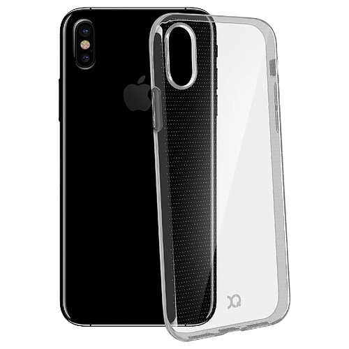 xqisit Coque iPhone X / XS Coque souple Silicone Gel coin renforcée - Transparente