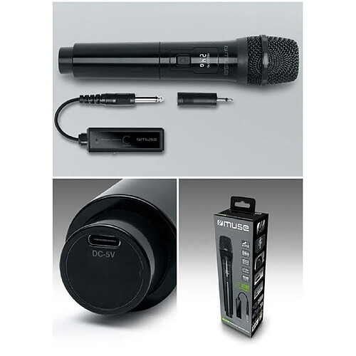 Muse Microphone sans-fil (RF) SONO unidirectionnelle cardioïde - Jack 6.35 mm - Adaptateur Jack 3.5 mm