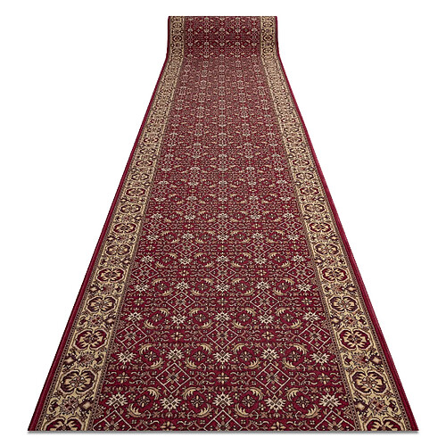 RUGSX TAPIS DE COULOIR ANTIDÉRAPANT BIDJAR bordeaux 100cm 100x450 cm