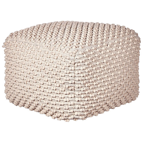 Beliani Pouf KINGRI Taupe 50 cm 50 cm