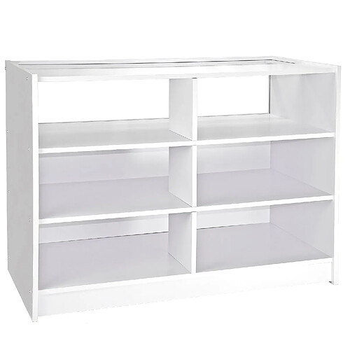 Monstershop Vitrine Comptoir Blanc B1200 pour Commerces