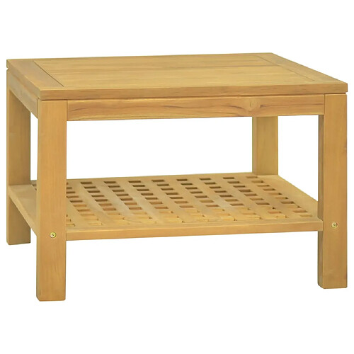 vidaXL Table basse 60x60x40 cm Bois massif de teck