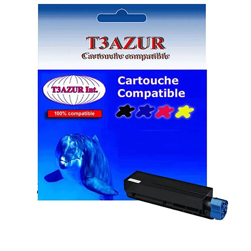 T3Azur 44574702- Toner Laser compatible Oki B411D, B431D, MB461, MB471, MB491 Noir