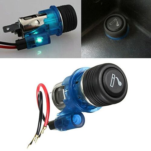 Wewoo Assemblée complète de briquet de cigarette de norme de voiture européenne 10A 12V avec la lumière bleue