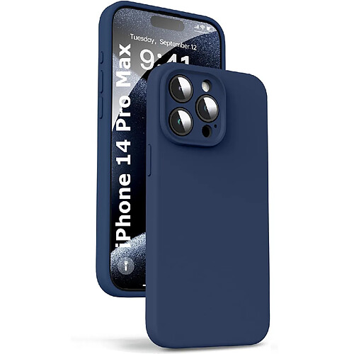 Coque Silicone Bleu Nuit Pour iPhone 14 Pro Max Little Boutik®