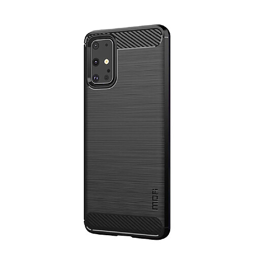 Mofi Coque en TPU peau de fibre de carbone brossée noir pour votre Samsung Galaxy S11 6.7 pouces