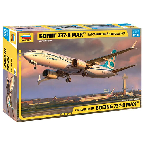 Zvezda 7026 500787026-1:144 Boeing 737-8 Max, modélisme, Construction, modélisme, Bricolage, Bricolage, kit de Construction en Plastique, Non laqué