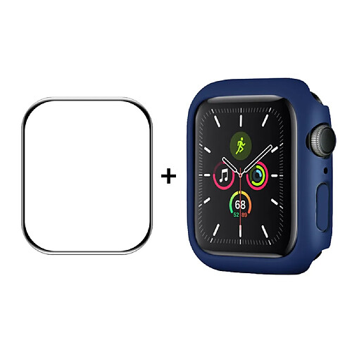 Enkay Coque en TPU caoutchoutée bleu foncé pour votre Apple Watch Series 7 45mm