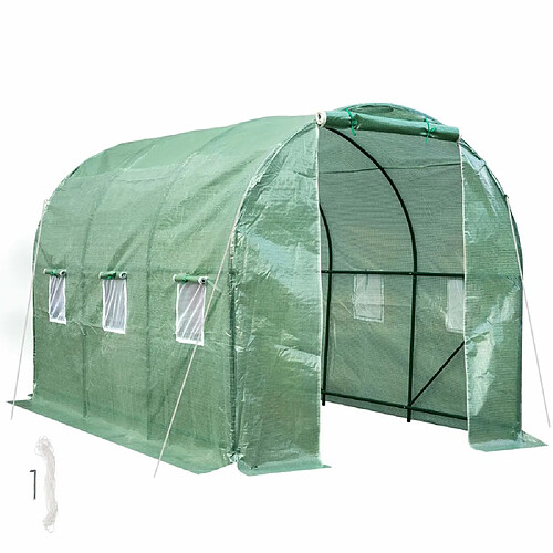 Helloshop26 Serre de jardin jardinage outillage tunnel 7 m² 1608018