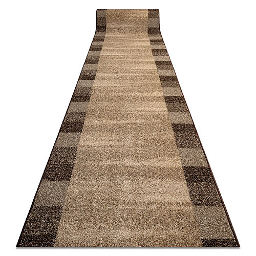 RUGSX Tapis de couloir KARMEL Etna cadre, sable noix 80cm 80x200 cm