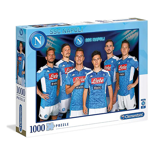 Clementoni Puzzle 1000 Pièces Società Sportiva Calcio Napoli 2020 Bleu clair