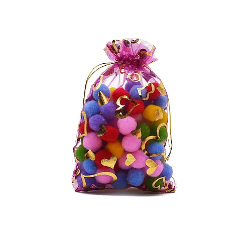 Wewoo 100 PCS Pochettes Cadeaux Sac Organza Sacs Bijoux Emballage Bonbons SacsTaille 17x23cm Or Rose